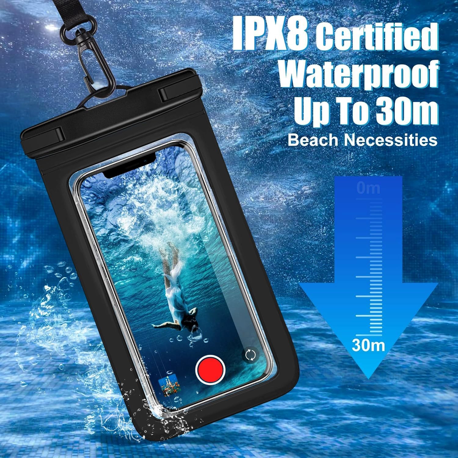 3 Pack Multicolor IPX8 Waterpr - Dry Bag Waterproof recension och pris