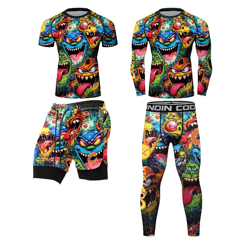3D Colorful Monster Graffiti M - Rash Guard recension och pris