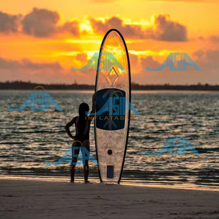 Crystal Clear Bottom Sup Stand - Surfboard Leash recension och pris